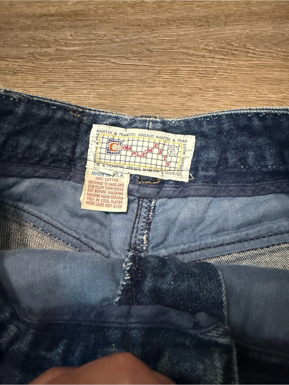 Marithe Francois Girbaud Dark Indigo Denim A-Line Skirt